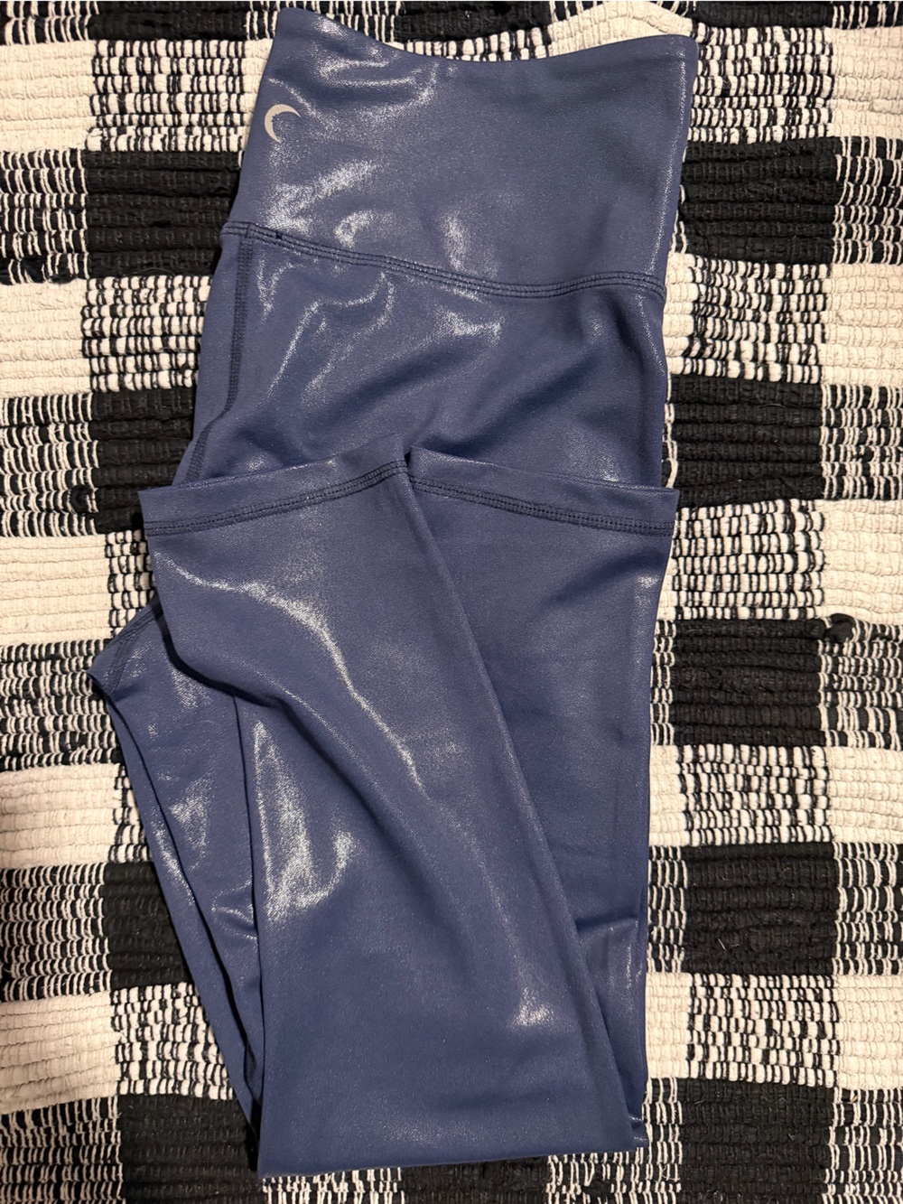 Active USA Shiny Navy Leggings for Girls